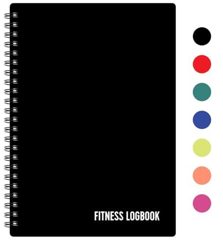 Carnet de fitness – Suivez 150 d'entraînements – Papier épais, couverture durable – A5 – Non daté – Suivez la perte de poids, la prise de muscle, les progrès en musculation