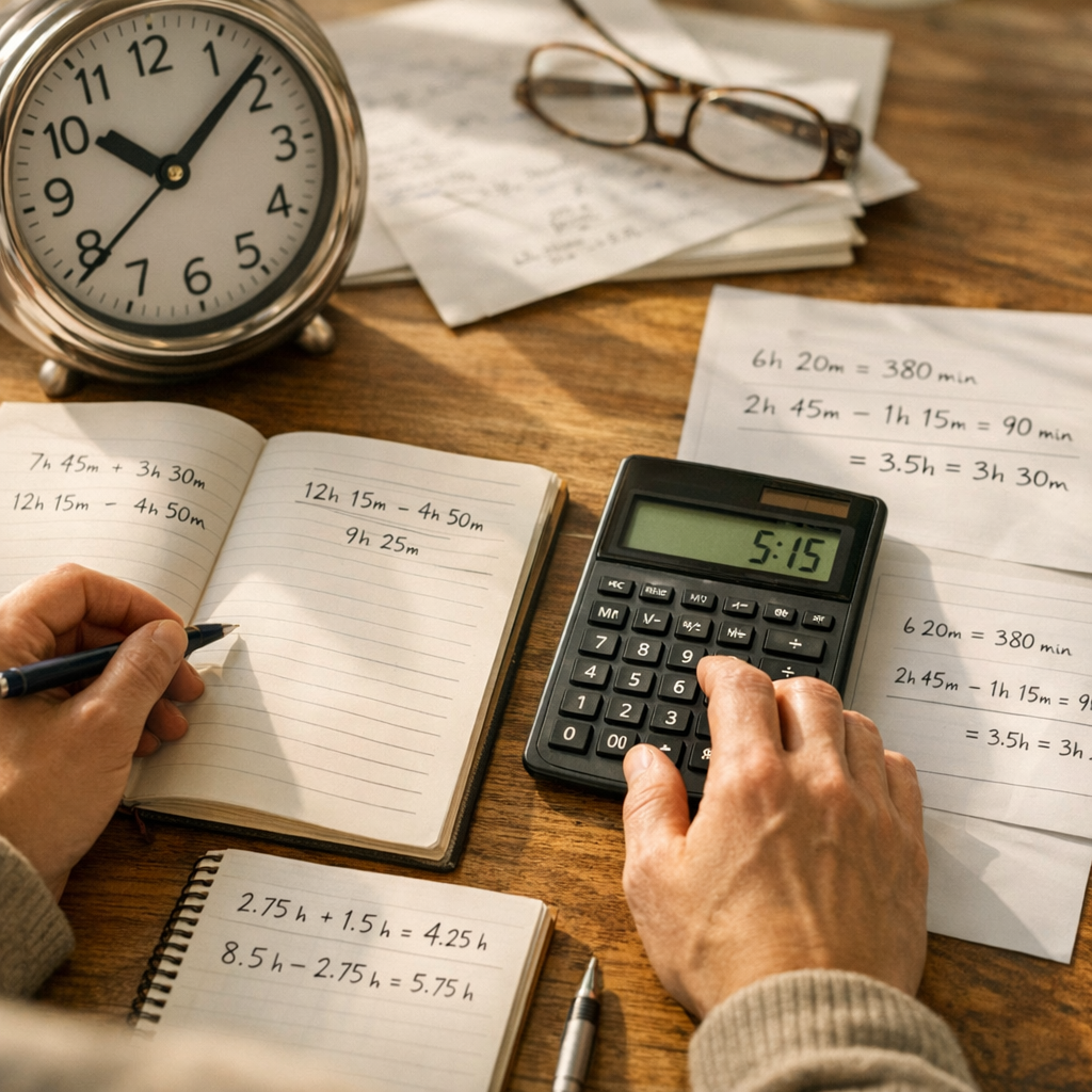 Additionner, soustraire et convertir des heures avec ou sans calculatrice